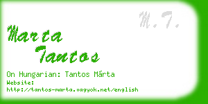 marta tantos business card