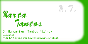 marta tantos business card